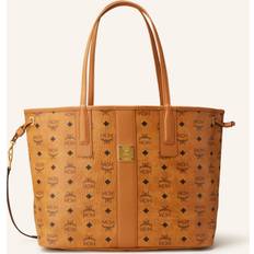 MCM Liz Vi Shopper Medium Shopping Bag - Cognac