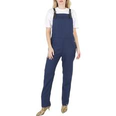 Burberry Jumpsuits & Overalls Burberry Dark Canvas Leather-trim Denim Dungarees