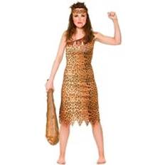 Wicked Costumes Cavewoman Costume Prehistoric Leopard Print Fancy Dress UK 18-20