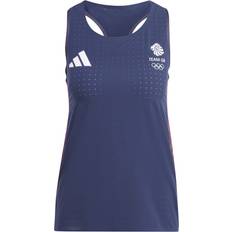 Men - Slim Tank Tops Adidas Team GB Running Tank Navy Womens