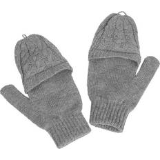 Women - Wool Gloves Hontri Women's Cute Five Finger Gloves - Grey