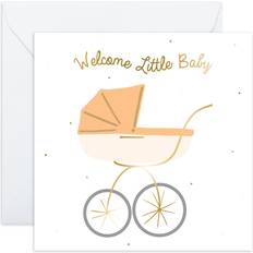 Babies Cards & Invitations Central 23 Cute New Baby Card 'Welcome Little Baby' Congratulations Card for New Baby Greeting Cards Comes with Cute Stickers