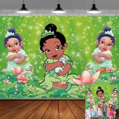 Photo Backgrounds Ipudis Baby Tiana Backdrop Princess for Birthday Baby Shower Party Supplies Banner Background Photography Decoration Background 7x5ft