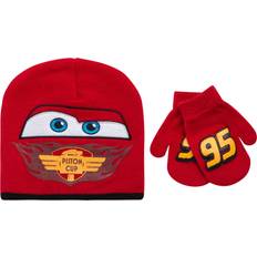 Red Mittens Children's Clothing Disney Kid's Mickey Mouse Car Lightning McQueen Winter Hat & Gloves Set - Cars 95 Mittens Set