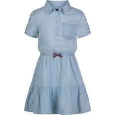 Tommy Hilfiger Girls Dresses Children's Clothing Tommy Hilfiger Kids' Denim Tiered Shirtdress in Jane Wash 12-14