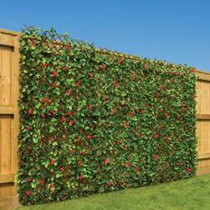 Expanding Artificial Trellis Leaf Flower Garden Screening Fence