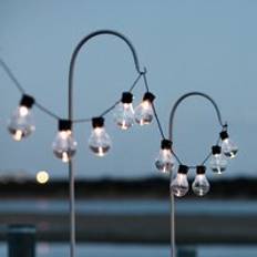 Lights4fun 20 Warm White Carnival Solar Festoon Lights