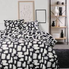 Today Parure Lit Sunshine 260 x 240 cm - Noir/Blanc Housse de couette Blanc