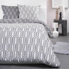 Linge de Lit Today Parure Lit Double Imprimé Géométrique 220 x 240 cm - Sunshine Housse de couette Gris