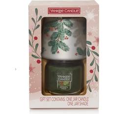 Yankee Candle Small Balsam Cedar Jar with Balsam Trees Flicker Shade Gift Scented Candle