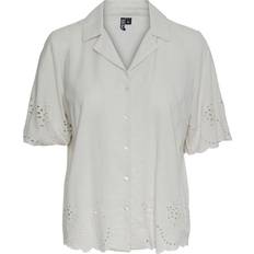 Luonnonväri - Nainen Vaatteet Pieces Pcalmina Embroidery Shirt - Beige