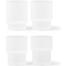 Spülmaschinengeeignet Glas Ferm Living Ripple Frosted Trinkglas 20cl 4Stk.