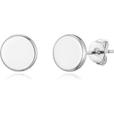 Silver Plated Earrings Philip Jones Silver plated round dot stud earrings