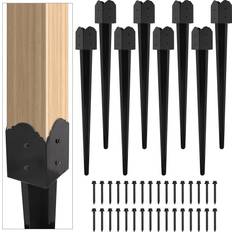 Black Fence Poles Fence Post Anchor 35.2"