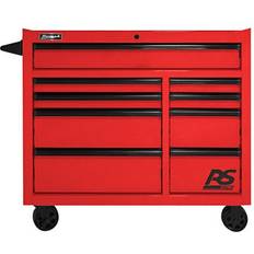 Lockable Drawers Tool Trolleys Homak RS Pro 41" Red 9-Drawer Roller Cabinet RD04004193