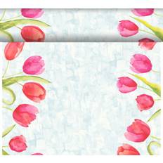 Tischdecken Duni DC-Tete a Tete 0.4x24m Painted Tulips Tischdecke Weiß