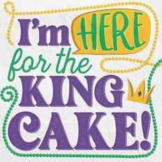 Wedding Paper Napkins Amscan King cake orleans mardi gras holiday party paper beverage napkins Multicolor