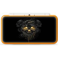 Console Decal Stickers 2DS XL Skin Decal Vinyl Wrap golden Skull