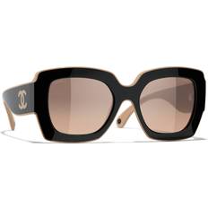 Chanel Damen Sonnenbrillen Chanel Square Sunglasses - Schwarz/Beige/Braun