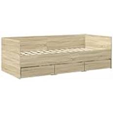 vidaXL Daybed Med Skuffer Uden Madras 90x190 cm Sonoma-eg Sengeramme