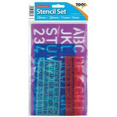 Tiger Stencil set 7mm to 29mm alphabet letters number plastic stencils large lettering