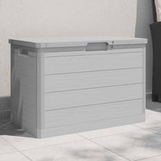 vidaXL Udendørs Hyndeboks 77,5x44,5x53 cm Polypropylen Grå