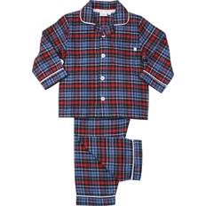 Mini Vanilla Kid's Traditional Check Pyjama Set - Blue/Red