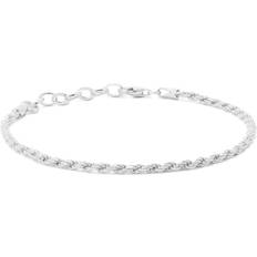 Serge Denimes Men's Silver Rope Bracelet ONE