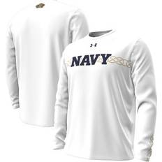 Under Armour Men's White Navy Midshipmen 2023 Aer Lingus College Football Classic Performance Long Sleeve T-Shirt