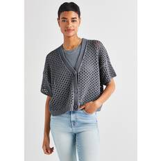 Cropped Cardigans Splendid Nova Pointelle Short Sleeve Cardigan