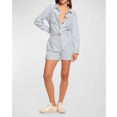 Lavinia Relaxed Denim Romper Bleached Wash