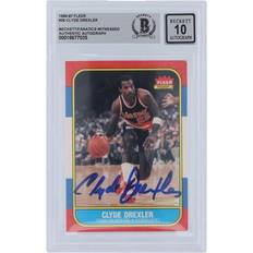 Fleer Clyde Drexler Portland Trail Blazers Autographed 1986-87 #26 Beckett Fanatics Witnessed Authenticated Rookie Card