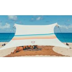 Neso Tents Beach Tent with Sand Anchor, Portable Canopy Sunshade 7' x 7' Patented Reinforced Corners Rainbow