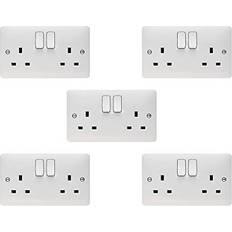Sollysta 2 Gang Double Pole Switched Socket Dual Earth