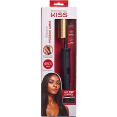 Kiss Professional Pressing Comb with Polished Gold Smoothing Comb, Safety