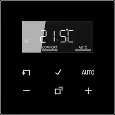 Jung LS990 Digital Rumstermostat Glas Svart