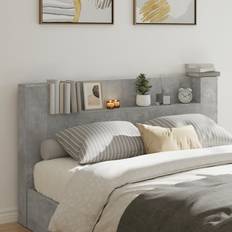 Headboards on sale vidaXL Cabinet with LED Concrete Grey 180x16.5x103.5 cm Headboard