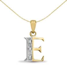 9k - Diamond Charms & Pendants Jewelco London 9ct gold diamond identity initial id charm pendant letter