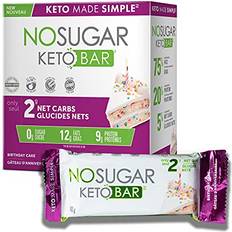 No Sugar Keto Bar Snack, Birthday Cake, Low 1.4oz