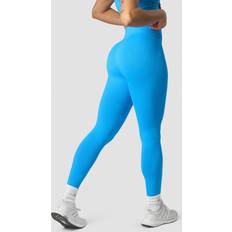 Blå - Nylon Tights ICANIWILL Ribbed Define Seamless Tights, Azure Blue