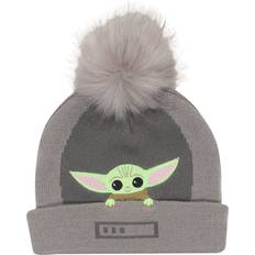 Grey Beanies Children's Clothing Star Wars Hat The Mandalorian Grogu In The Crib Beanie Grey