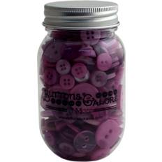 Purple DIY Sour Grapes Buttons Galore Button Mason Jars