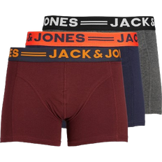 Jack & Jones Herenondergoed Jack & Jones Trunks 3-pack - Red/Burgundy