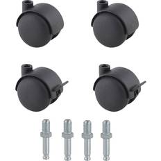 Tente Møbelhjul Ø50mm m/gevind M8x15mm, ps á 4 stk