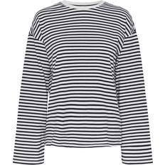 Pieces Sadie Long Sleeve Top - Cloud Dancer Black