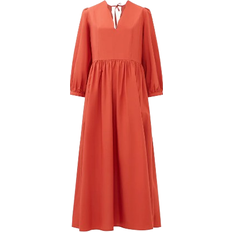 Great Plains Crisp Scallop Edge Maxi Dress - Terracotta