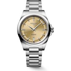 Longines Conquest Automatic 38mm Automatverk, Guld tavla, Datum, Rostfritt