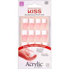 Kiss Salon Acrylic French Nails Long Length KSA09 28-pack