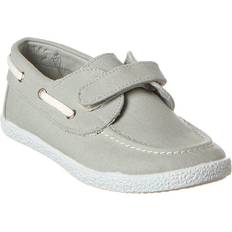 Gris Mocassins Childrenchic Canvas Boat Shoe