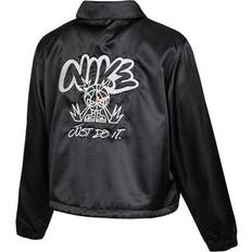 Nike WMNS AS W Sportswear JKT Jacket SATIN FEMME Black BLACK